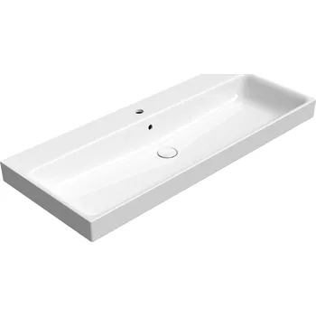 Umyvadlo GSI NUBES keramické umyvadlo 120x50cm, broušená spodní hrana, bílá ExtraGlaze