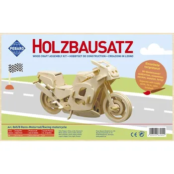 ostatní stavebnice Pebaro - stavebnice dřevěná - závodní motorka