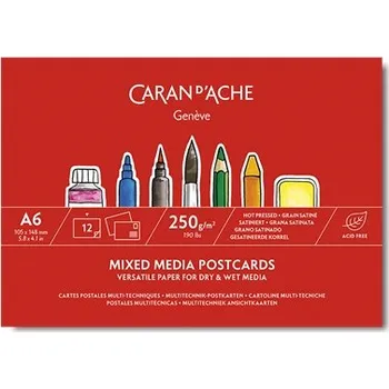 Blok Blok CARAN D'ACHE A6, 12 listů pohlednic