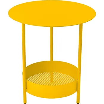 Zahradní stůl Žlutý kovový zahradní odkládací stolek Fermob Salsa 50 cm