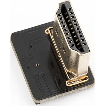 Video kabel HDMI koncovka pro DIY HDMI kabel, pravý úhel - levá (dolů), samec
