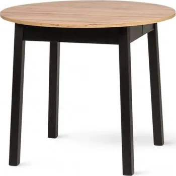 Jídelní stůl Pevný jídelní stůl Lucky 90x90 Dub lanýž - černá