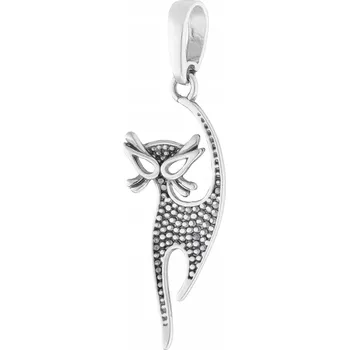 Přívěsek Stříbrný přívěsek 925 houslový klíč s jemnou bílou zirkonií