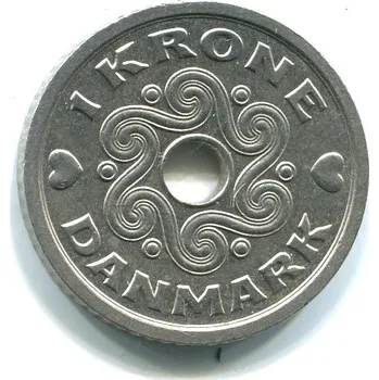 DÁNSKO. 1 krone 1992.