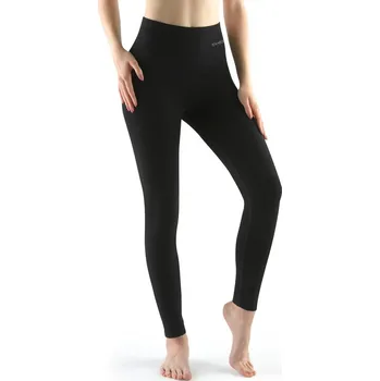 Dámské legíny GINA dámské legíny s vysokým pasem sportovní, dlouhé, bezešvé, klasické, jednobarevné ECO Bamboo Sport 95037P Barva: černá, Velikost: M/L
