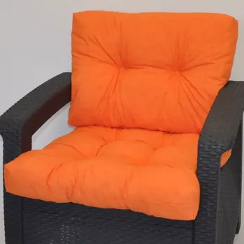 Podsedák Polstr na křeslo z umělého ratanu - oranžový melír - SLEVA 3% s kodem radost25