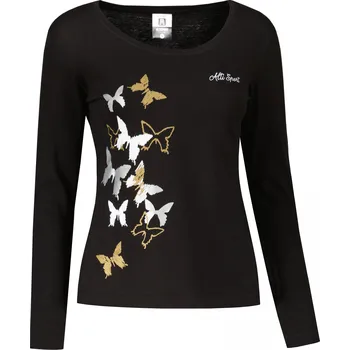 Dámské triko s dlouhým rukávem ALTISPORT CARRYOVER ALW134169 ČERNOZLATÁ XL