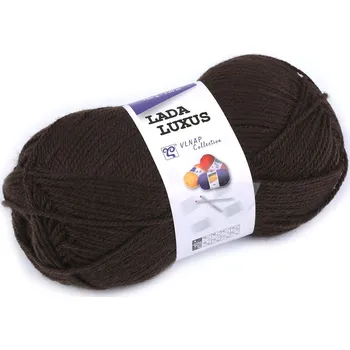 Příze Pletací příze Lada Luxus 100 g, barva 10 (51191) hnědá tmavá