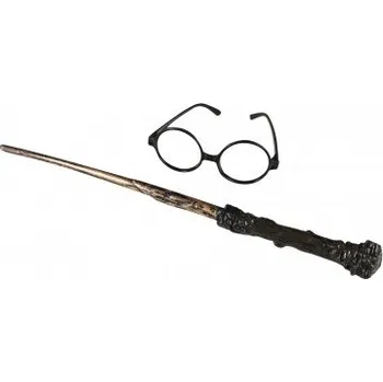 Karnevalový doplněk Kouzelnická hůlka a brýle
