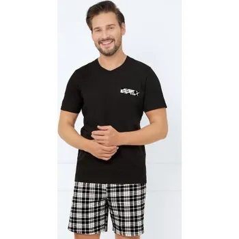 Pánské pyžamo Pánské pyžamo Italian Fashion Klark - bavlna Světle šedá XL