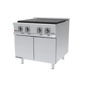 Sporák GastroHaal P.VE-940-A Elektrický sporák s podstavcem - vařidlo, 4x hranaté plotny (Practic, Elektrický 4 plotýnkový sporák - vařidlo - S podstavcem - hranaté plotny P.VE-940-A)