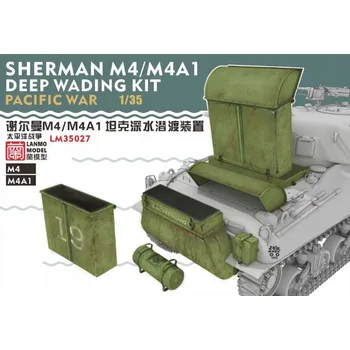 Plastikový model LANMO Model 1/35 Sherman M4/M4A1 Deep Wading Kit Pacific War
