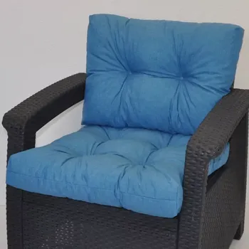 Podsedák Polstr na křeslo z umělého ratanu - tyrkysový melír - SLEVA 3% s kodem radost25