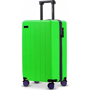 Kabinový Kufr, Tichá a Otočná Kolečka 360°, Zámek TSA, ABS, Zelený