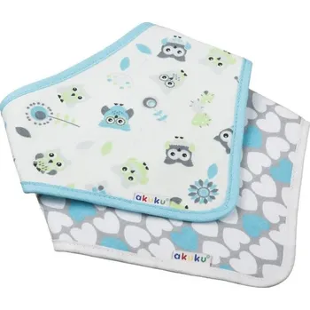 Bryndák Akuku Bavlněný trojúhelníkový šátek - Sovičky