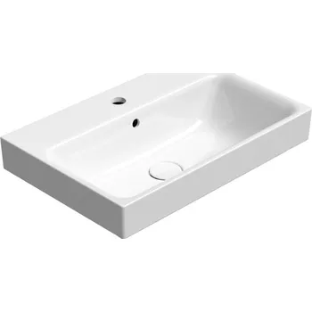 Umyvadlo GSI NUBES keramické umyvadlo 60x40cm, broušená spodní hrana, bílá ExtraGlaze