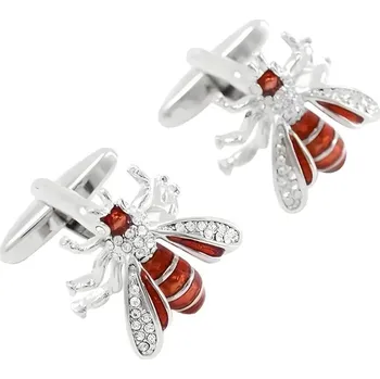 Manžetový knoflíček Manžetové knoflíčky Včela 32231, Barva stříbrná