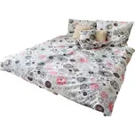 Forbyt Bavlněné povlečení Barevné květy, 140x200, 70x90, 40x40cm