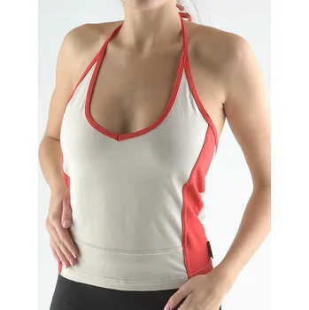 GINA dámské top, úzká ramínka, šité 98047P Barva: písková třešňová, Velikost: M
