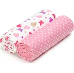 TTOMI T-TOMI Osušky látkové 100 x 80 cm, 2 ks, růžoví šneci