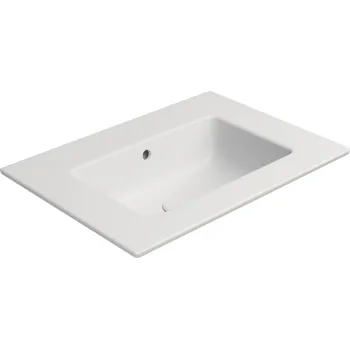 Umyvadlo GSI PURA keramické umyvadlo Slim 62x46cm, bez otvoru, bílá mat
