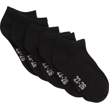 5 párů dětské kotníčkové ponožky do tenisek černé Minymo Velikost: 27-30