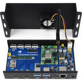 Stolní počítač Waveshare Mini počítač s CM4 PoE IO Board pro Compute Module 4