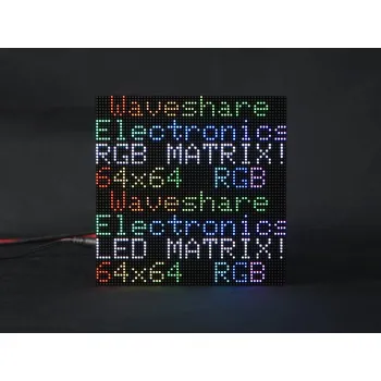 LED panel Waveshare RGB plnobarevný LED maticový panel, 64×64 pxl, rozteč 2,5 mm