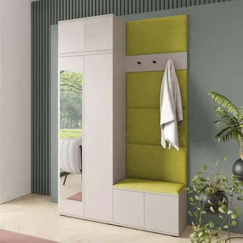 Předsíňová stěna Předsíňová stěna Bianco 4 - P/2 Barva čalounění: Zelená - Trinity 12