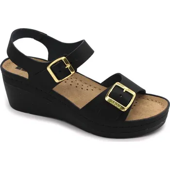 Dámská obuv Dámské kožené sandály LEON 1130 - Černá Velikost: 41