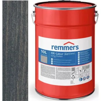 Lak na dřevo Remmers HK-LASUR [PLUS] GREY PROTECT 10L 5438 (FT20928) Antracitově šedá - Anthrazitgrau + dárek k objednávce nad 1000Kč