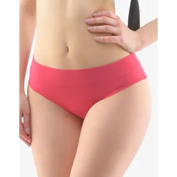 Dámské spodní prádlo GINA dámské kalhotky francouzské, šité, bokové, jednobarevné ECO Disco Solid 14147P Barva: třešňová, Velikost: 46/48