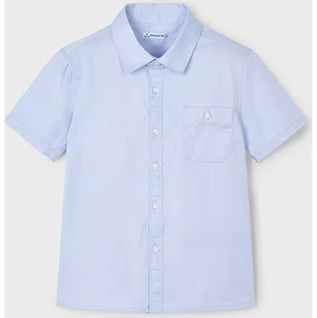 Chlapecká košile Mayoral 3112 smetanová, modrá barva: modrá, Rozměr: 104