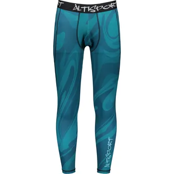 Pánské sportovní legíny dlouhé premium ALTISPORT VOJ/ALM072LEG01 PETROLEJOVÁ S