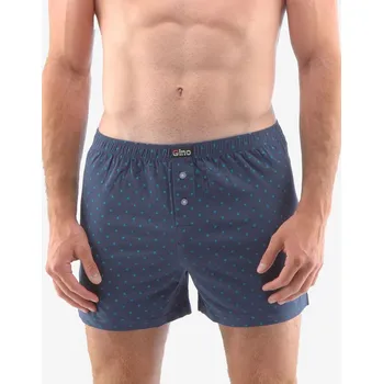 Trenýrky GINA pánské trenky volné, šité, s potiskem 75184P Barva: lékořice petrolejová, Velikost: 46/48