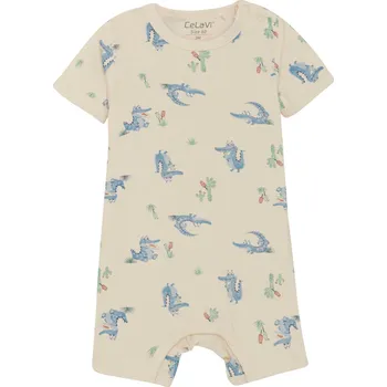 Kojenecké oblečení Dětský letní overal z bambusu a bavlny se vzorem Dusty Blue CeLaVi Velikost: 50/56