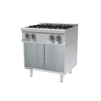 Sporák GastroHaal P.VP-740 Plynový sporák s podstavcem - vařidlo, 4x hořáky (Practic, Plynový 4 hořákový sporák - vařidlo s podstavcem - P.VP-740)