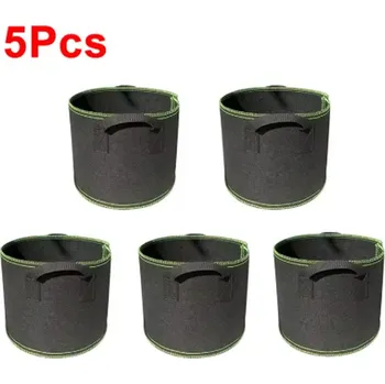 Květináč Pěstební květináč z netkané textilie - 5 ks (7 velikostí) Barva: zelená, Velikost: 30x25 cm