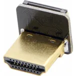 HDMI koncovka pro DIY HDMI kabel, pravý úhel - pravá (nahoru), samec