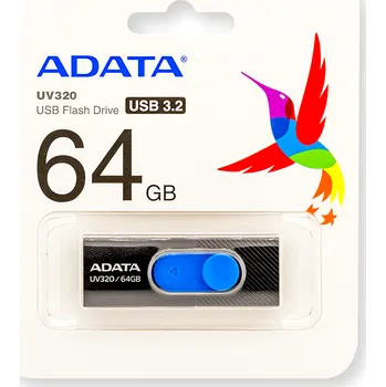USB flash disk Adata 64 GB USB 3.2 UV320 flash disk (AUV320-64G-RBKBL)