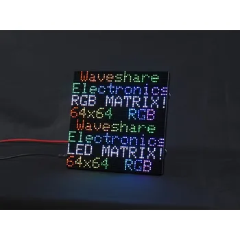 LED panel Waveshare RGB plnobarevný LED maticový panel, 64×64 pxl, rozteč 2 mm