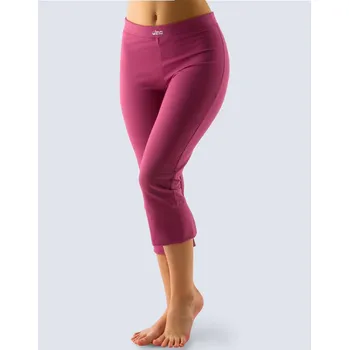 Dámské legíny GINA dámské legíny 7/8 délka, 7/8 kalhoty, šité, klasické, jednobarevné 95004P Barva: vínová, Velikost: XL