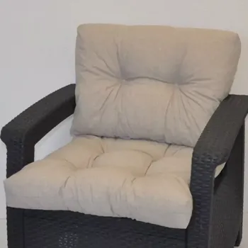 Podsedák Polstr na křeslo z umělého ratanu - tmavě béžový melír - SLEVA 3% s kodem radost25