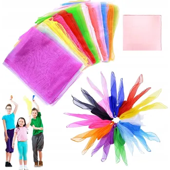 Vrták ŠÁTKY NA RYTMICKOU GYMNASTIKU, TANEC A ŽONGLOVÁNÍ, MĚKKÉ A POHODLNÉ, SADA 20 KS