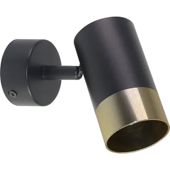 Nástěnné svítidlo Nástěnné svítidlo Tobi moderní černo-zlaté kovové do obýváku a ložnice Candellux