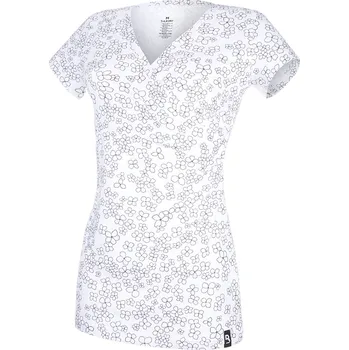 Little Angel Tričko kojicí TISK KR tenké Outlast® - bílá černé kytičky Velikost: S