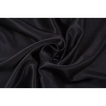 Těžký hedvábný satén, černý, sartor.cz
