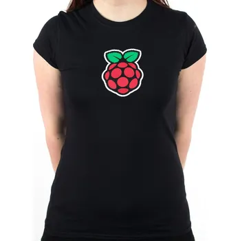Dámské tričko Raspberry Pi dámské tričko černé - XL
