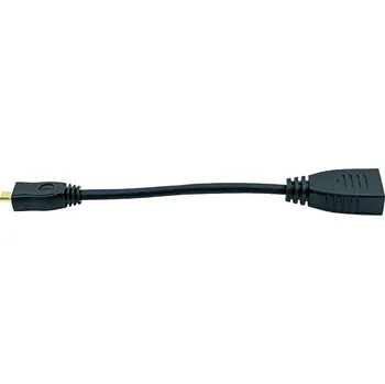 Video kabel HDMI - microHDMI redukce, černá, 15 cm