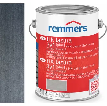 lazura Remmers HK-LASUR [PLUS] GREY PROTECT 0,75L 5439 (FT-25416) Grafitově šedá - Graphitgrau